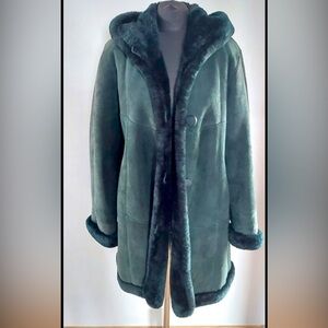 Alex Upper Montclair NJ  leather suede hooded coat